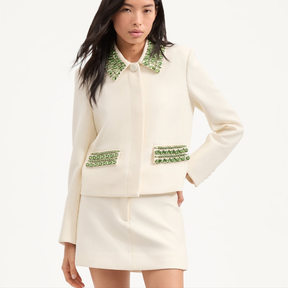 Final Sale Veronicas Beard Imogen Embellished Cropped Jacket - Picture 2 of 16